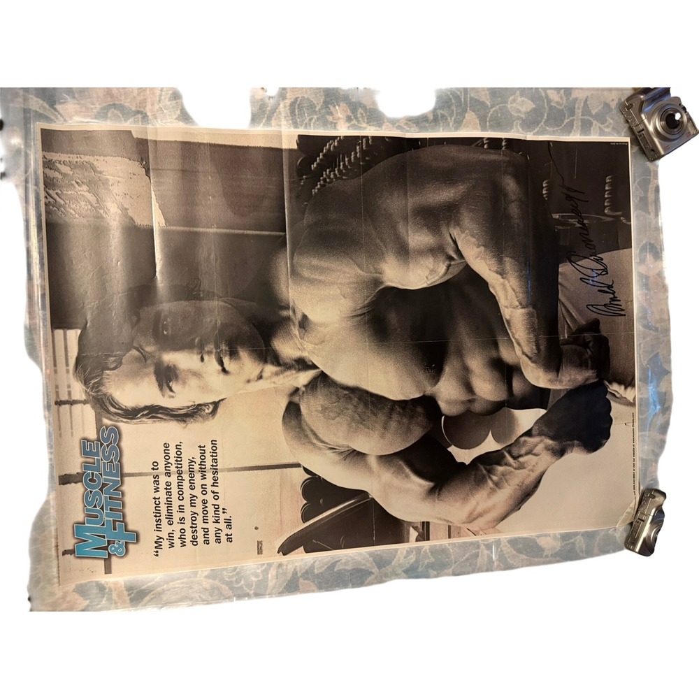 1997 Muscle & Fitness Arnold Schwarzenegger Pull-Out Poster Anatomy Chart